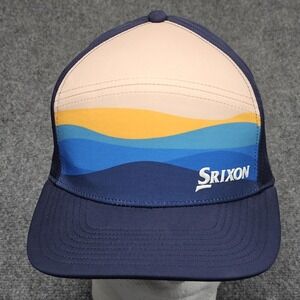 Srixon Golf Hat Navy Blue White Sunset Wave Coastal Athleisure Resortwear Sporty